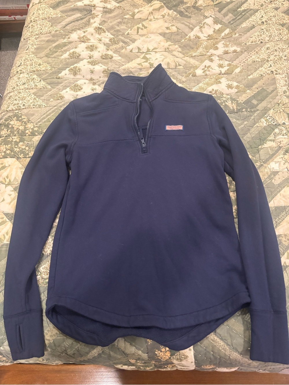 Vineyard Vines Navy Half-Zip Pullover Sweatshirt